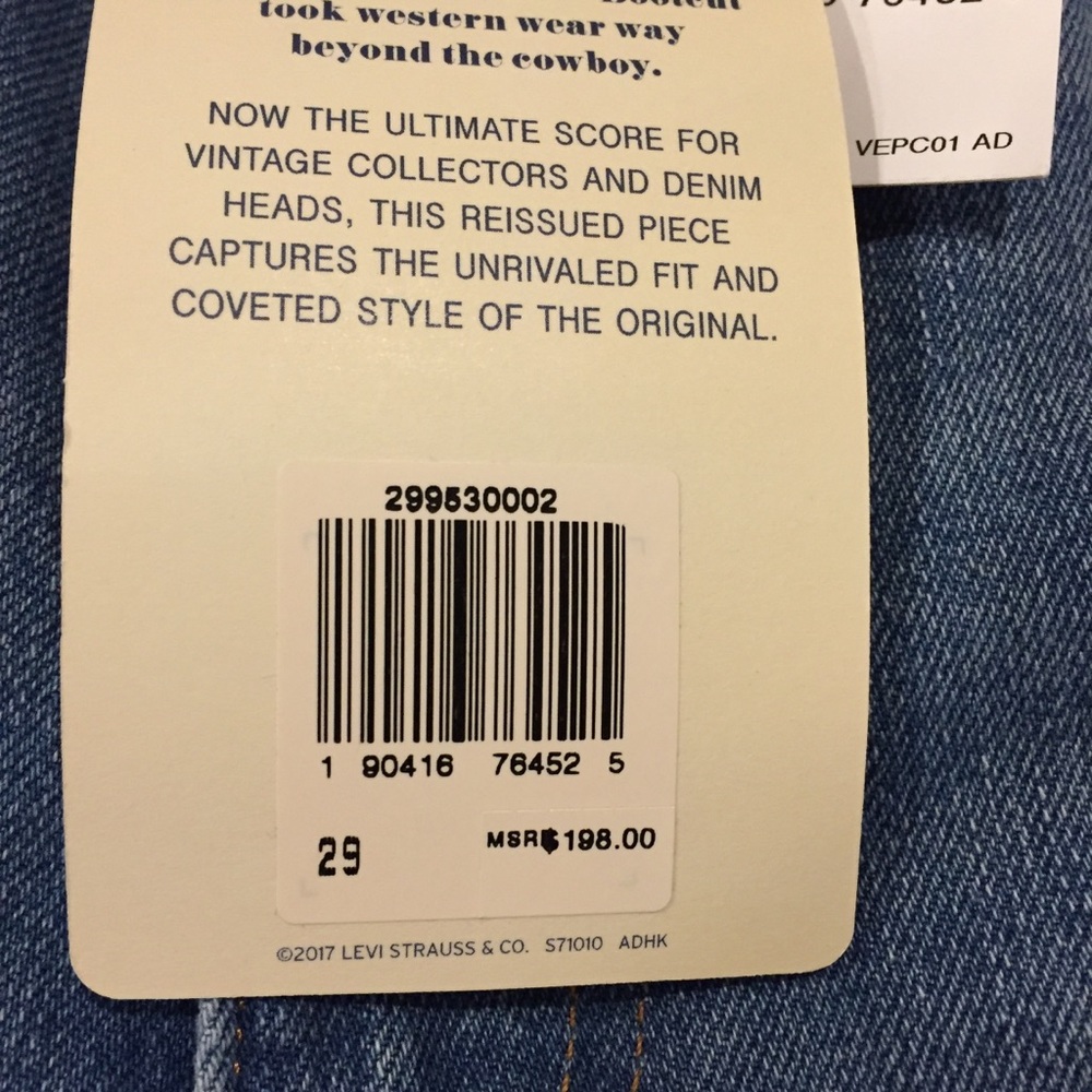 NWT Levi’s 517 Bootcut Cropped Jeans high rise - Picture 6 of 8